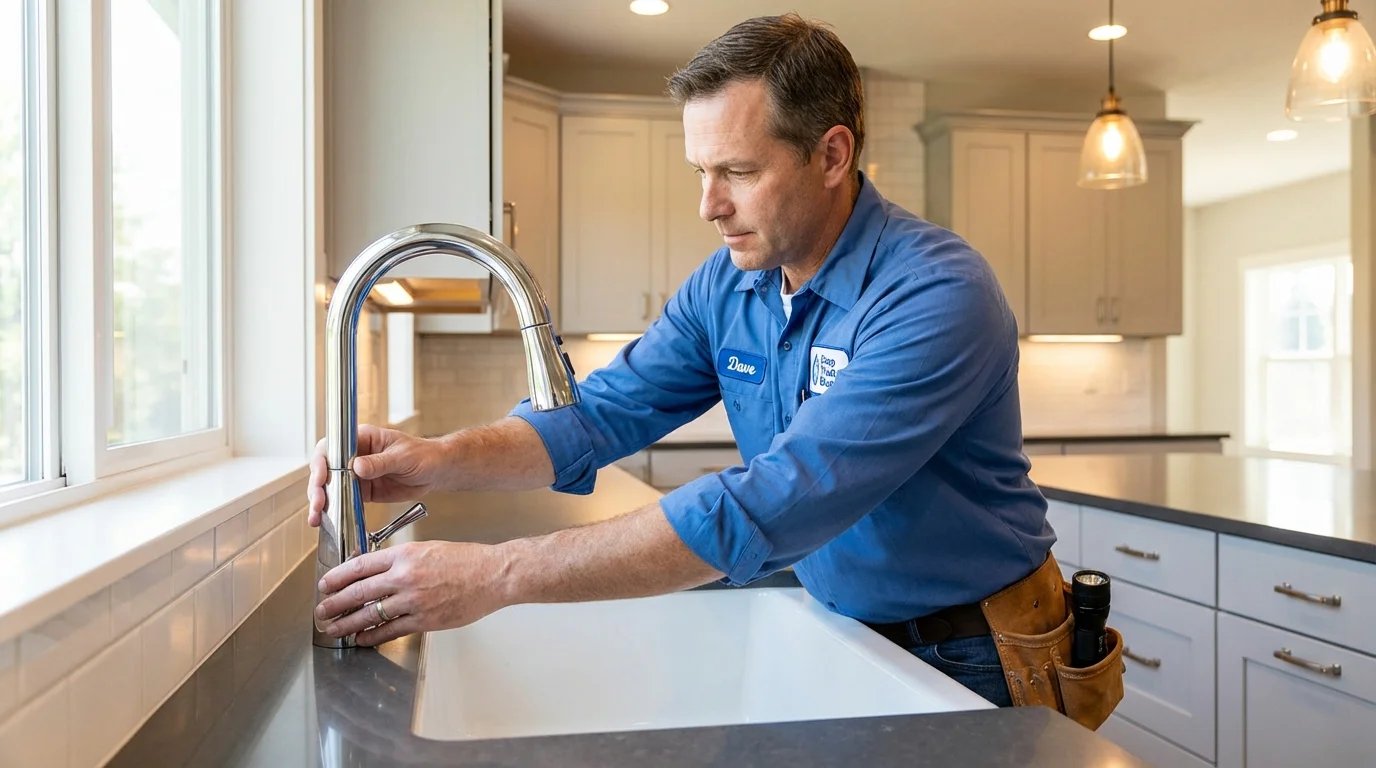 Kitchen faucet installation by Johns Plumbing LLC in Sac City